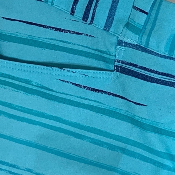 NWT Adidas Girls Junior Golf Short small and medium Turquoise with Blue Stripes - Picture 8 of 14